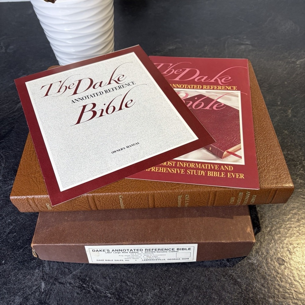 Dake's‎ Annotated Reference Bible KJV Large Note Genuine Leather 5th Print 1987